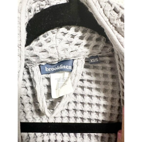 Brooklinen Dreamweave Waffle Robe Tie Waist Turkish Cotton Graphite Gray XS/S - Picture 5 of 5